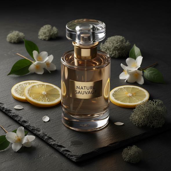 NATURE SAUVAGE Eau de Parfum fles met citrus, jasmijn en mos